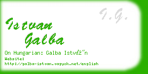 istvan galba business card